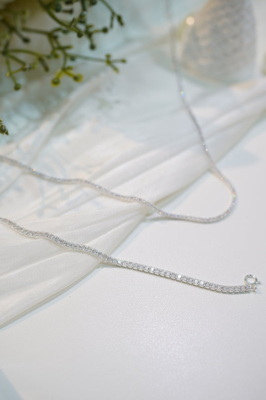 Tennis Diamonds Set - Necklace, Bracelet