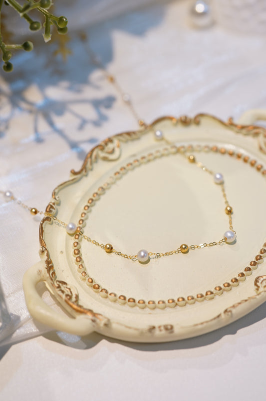 18K Gold 'Starry Sky' Freshwater Pearl Necklace