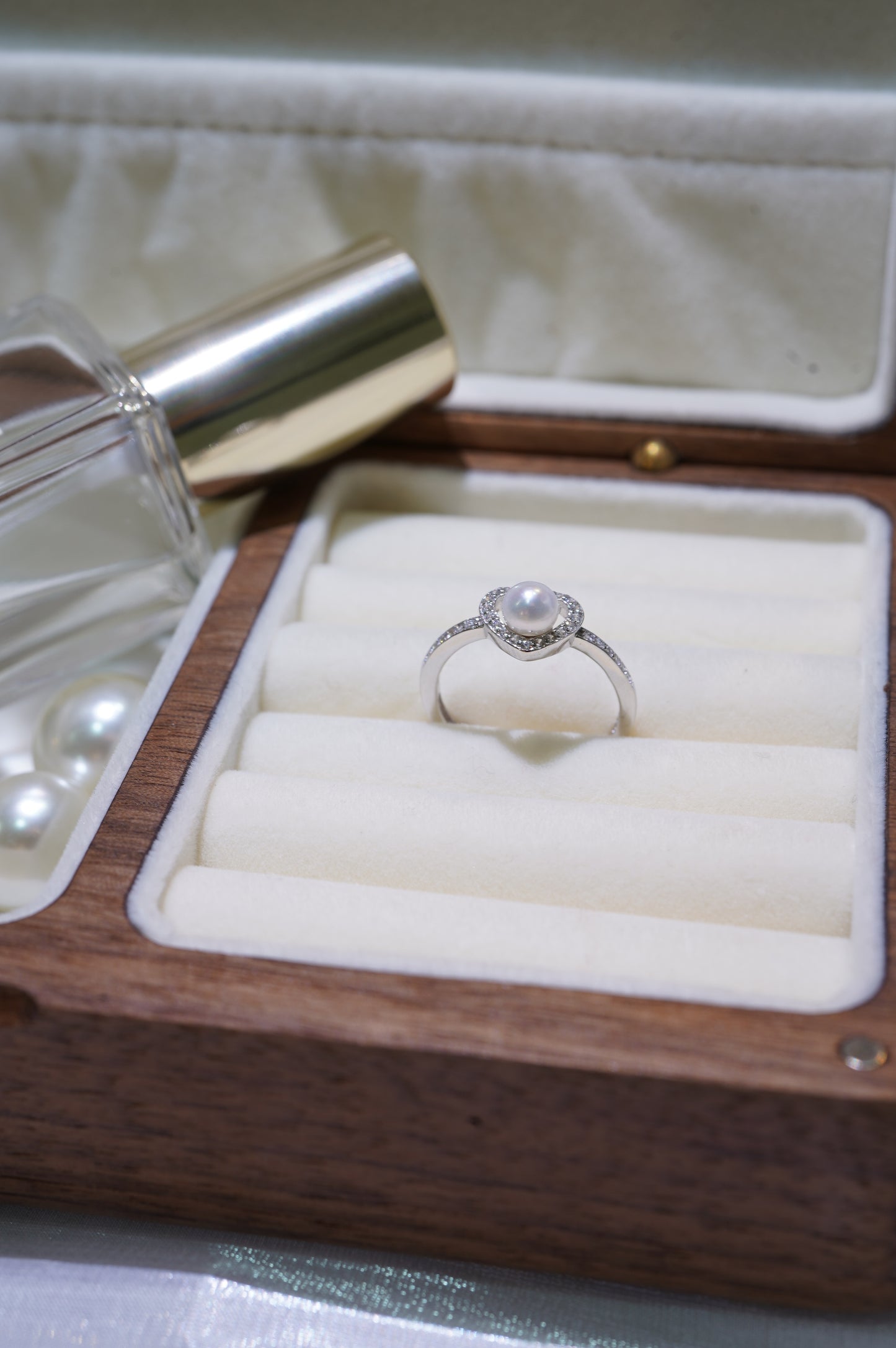 Heart with Freshwater Pearl Ring