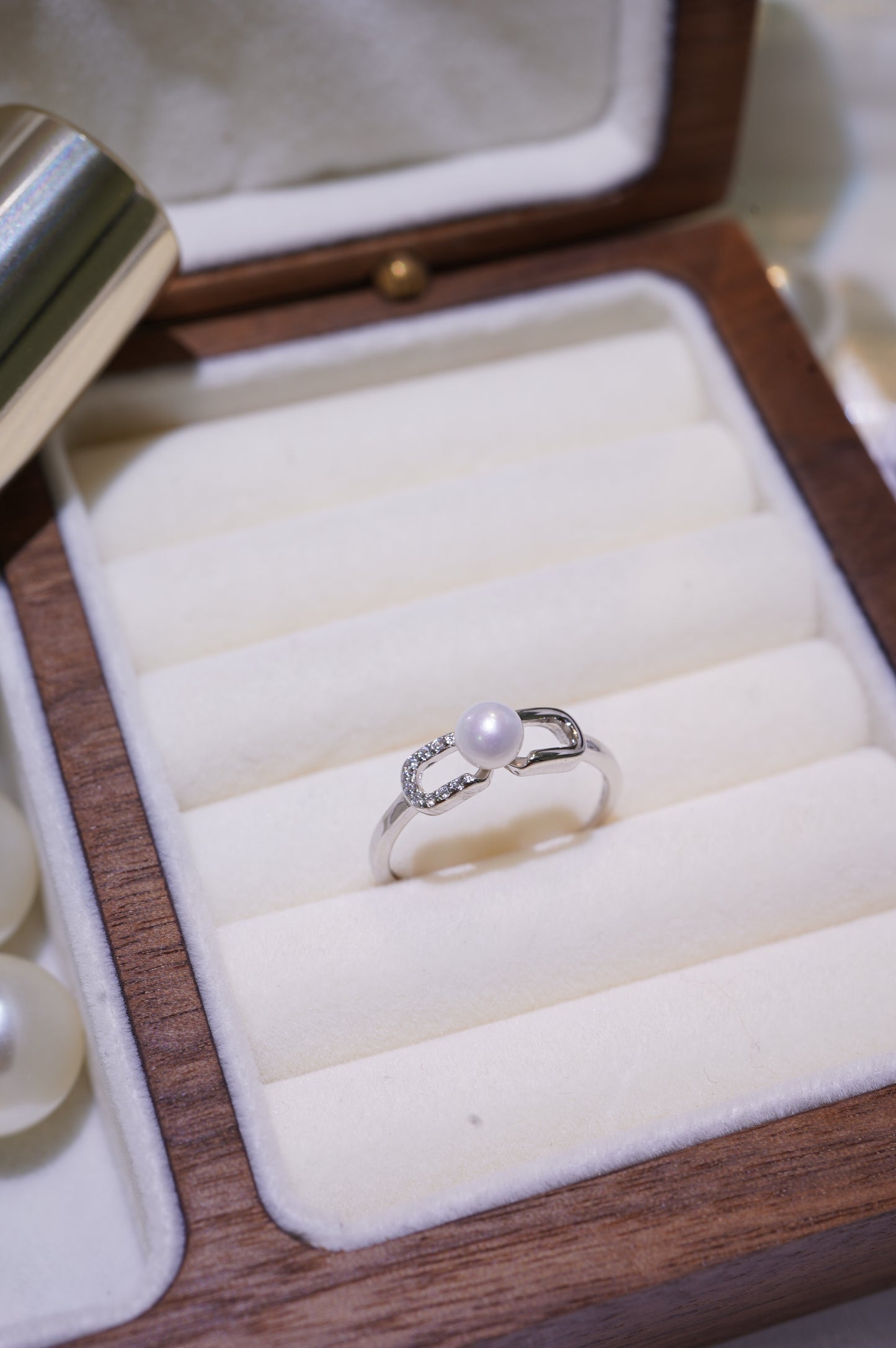 Infinity Freshwater Pearl Ring