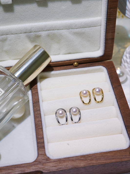 Mini Slippers Freshwater Pearl Earrings