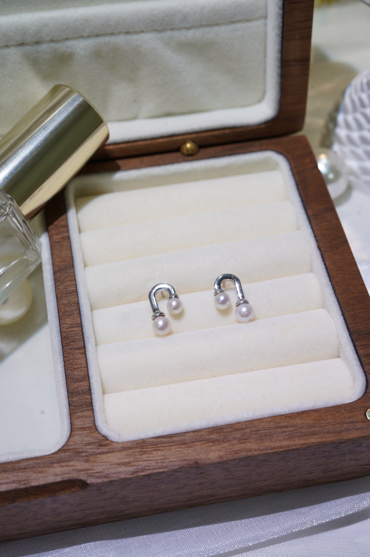 Mini Music Notes Freshwater Pearl Earrings