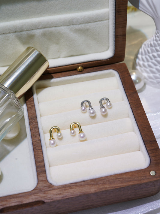 Mini Music Notes Freshwater Pearl Earrings