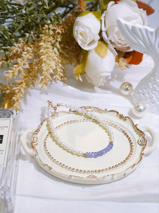 Tanzanite Baby Freshwater Pearls Bracelet