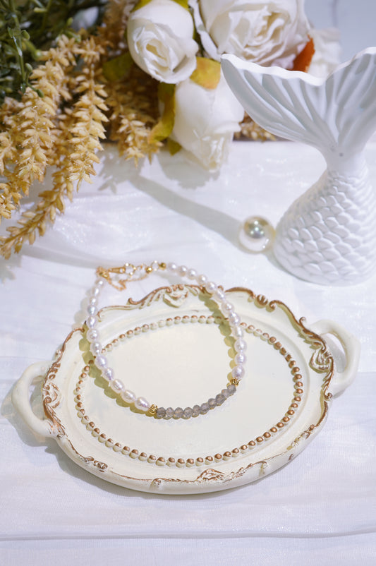 Moonstone Baby Freshwater Pearls Bracelet