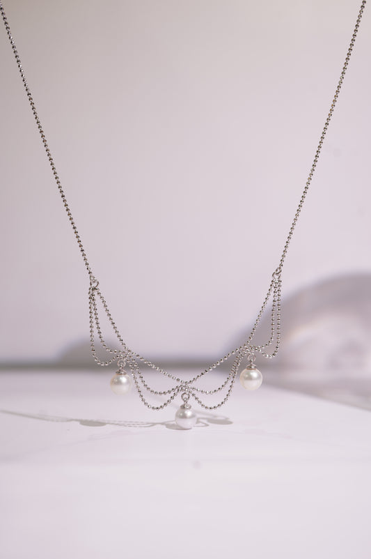 Ocean Wave Freshwater Pearl Necklace