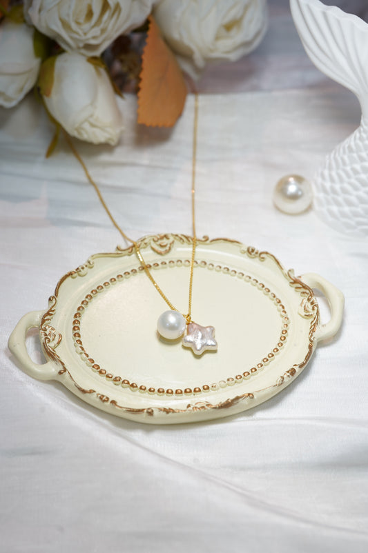 Star & Ball Freshwater Necklace
