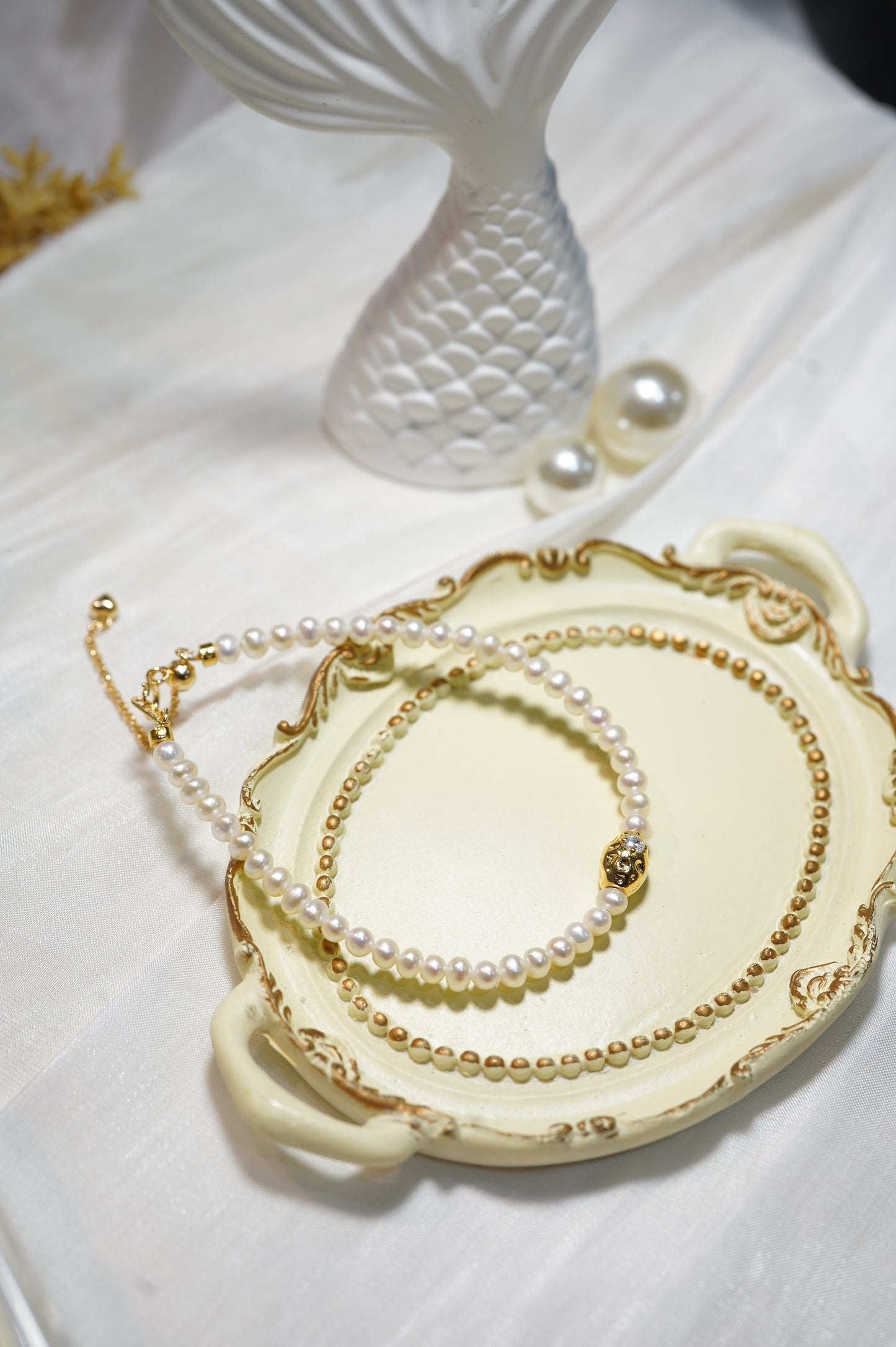 'Gold Bean' Freshwater Pearls Bracelet