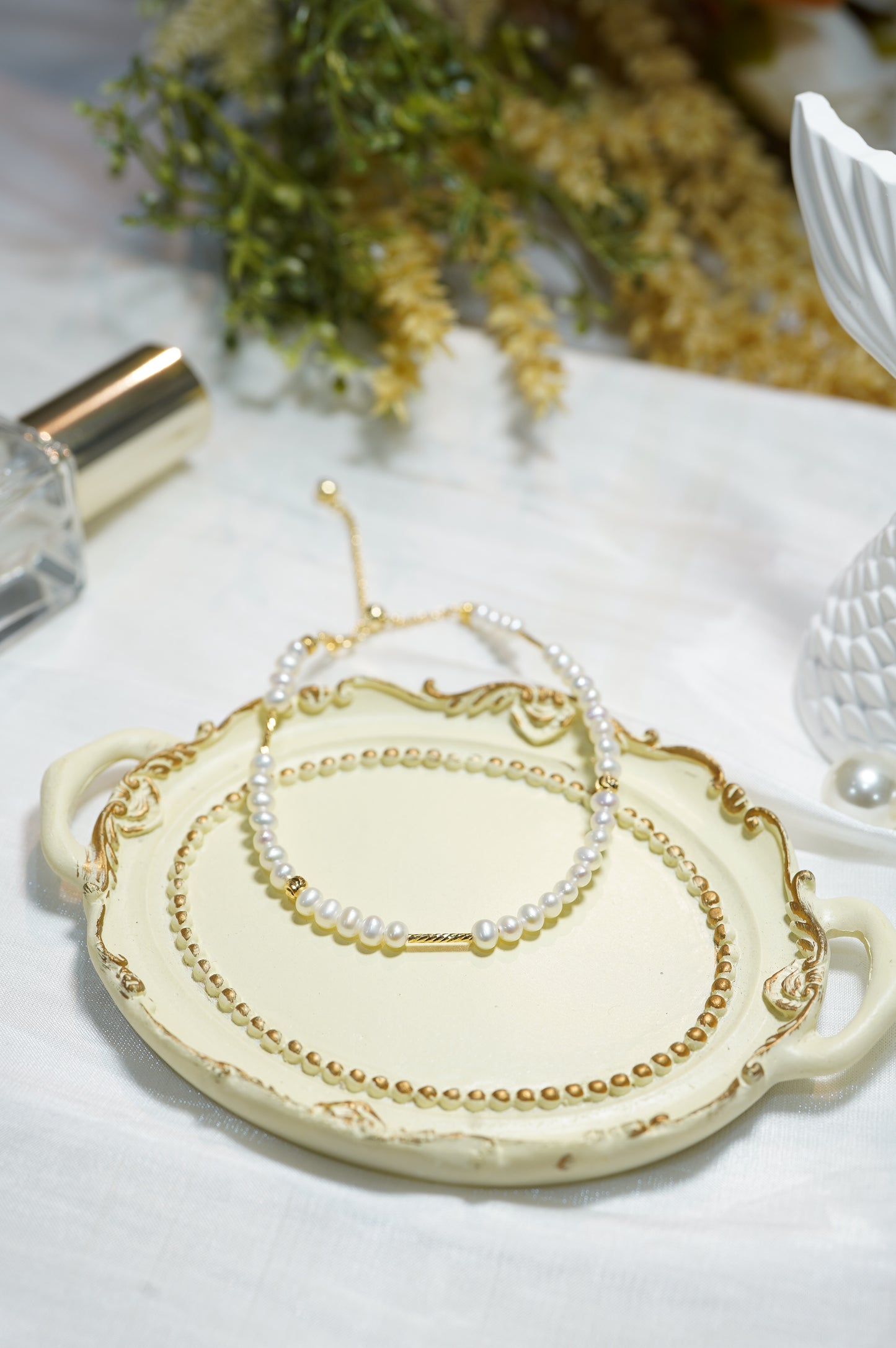 The Basics Gold Baby Freshwater Pearls Bracelet