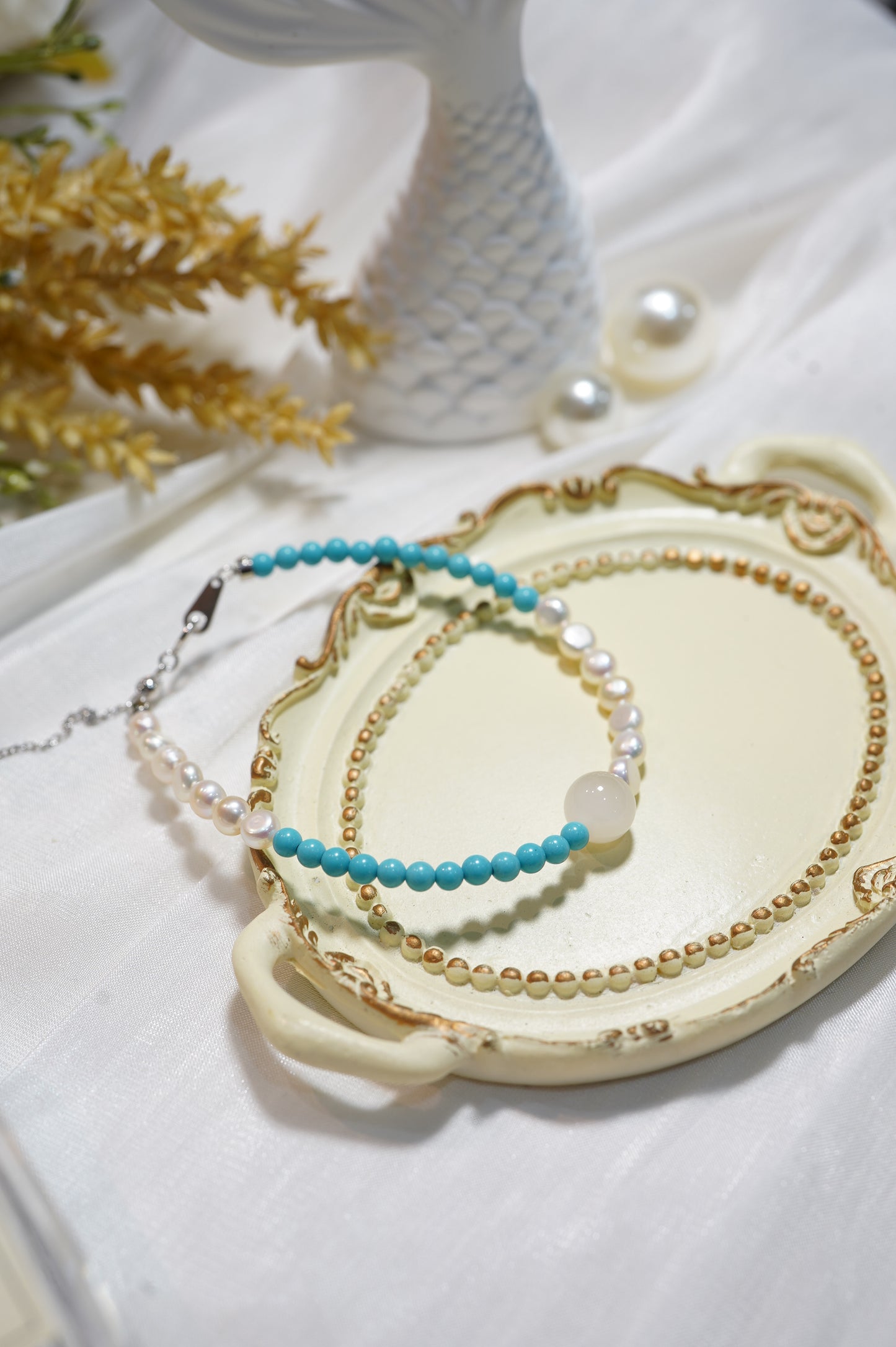 Turquoise Baby Freshwater Pearls Bracelet