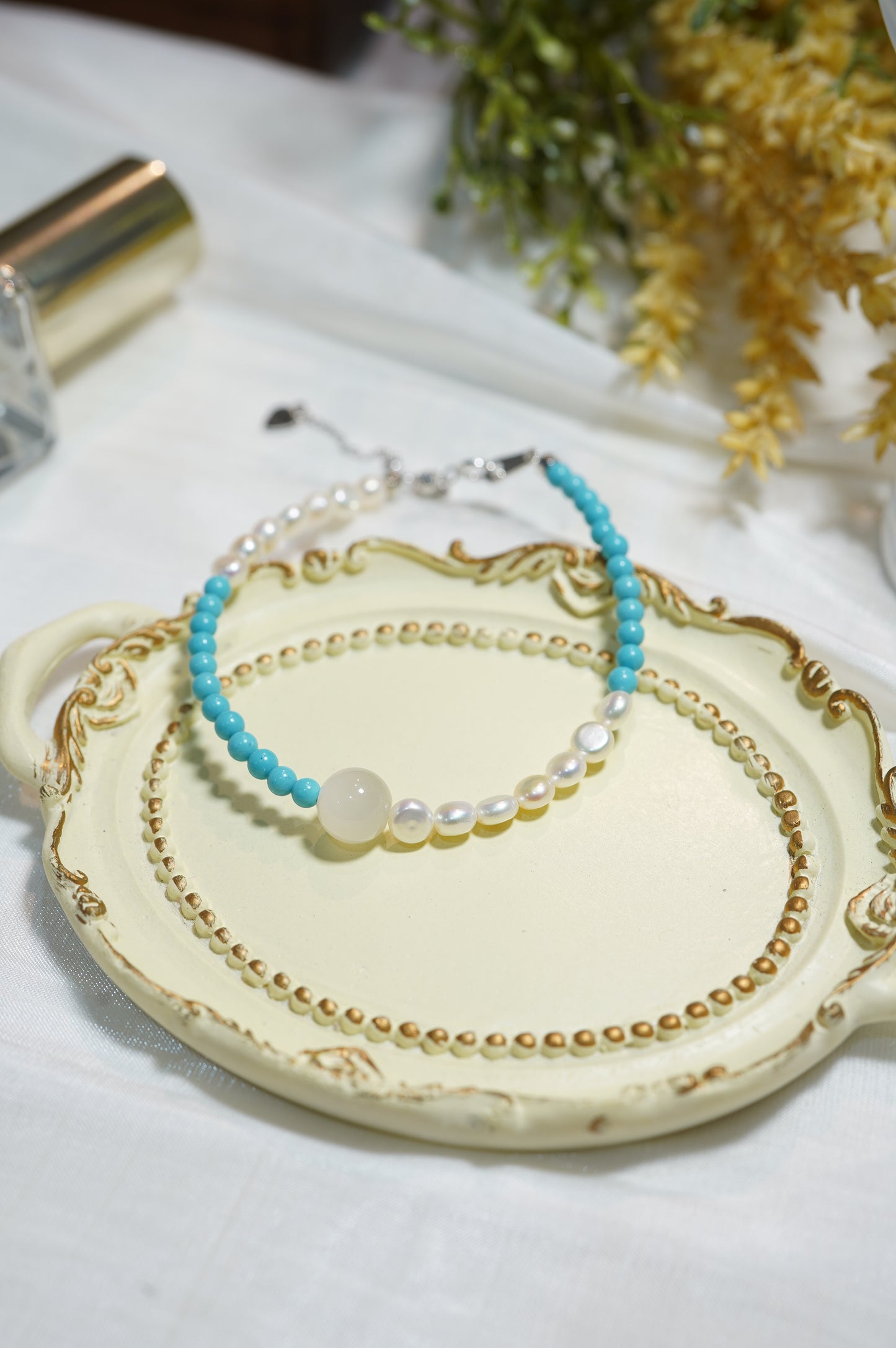 Turquoise Baby Freshwater Pearls Bracelet