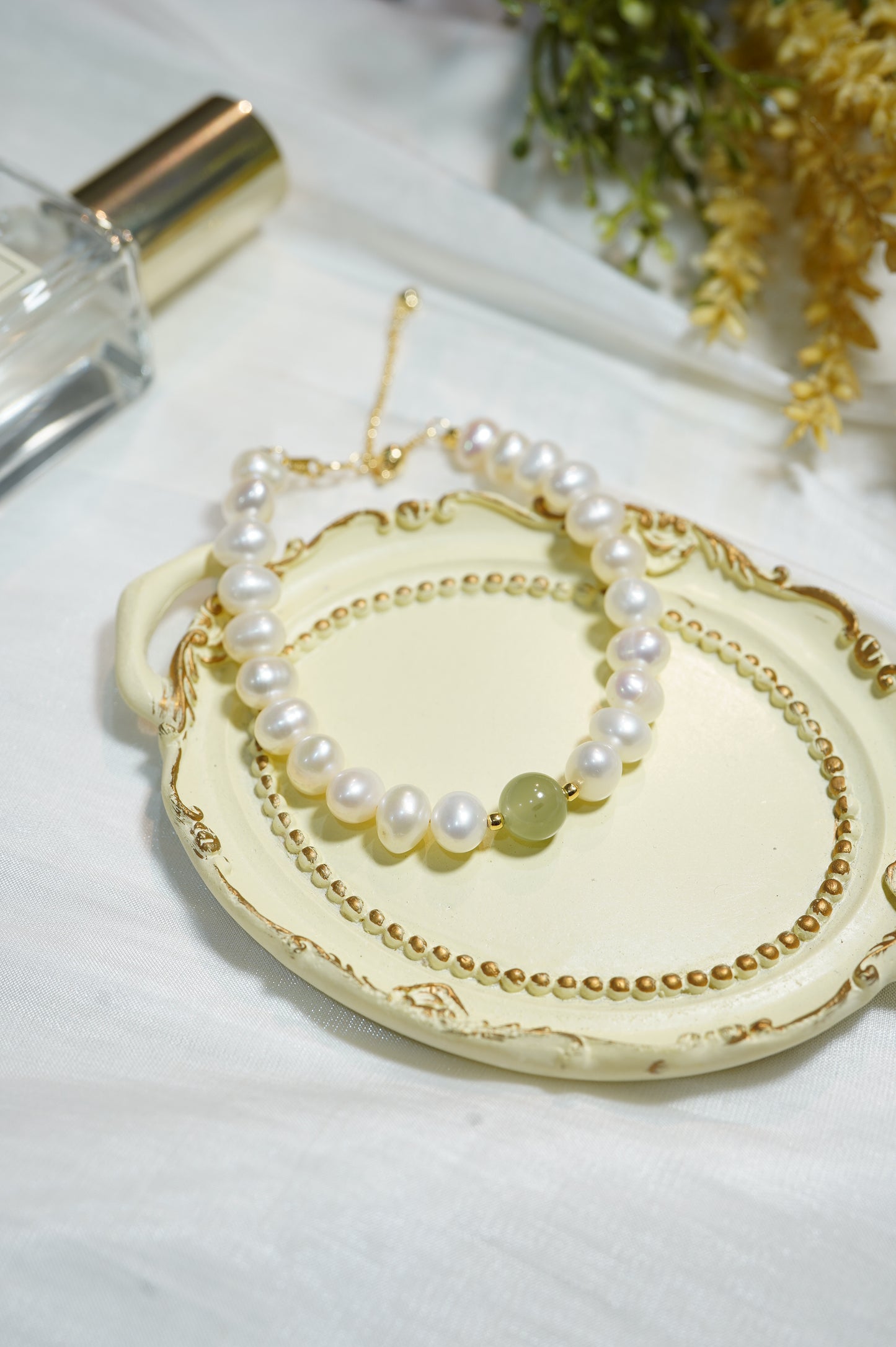 '#1 Jade' Freshwater Pearls Bracelet