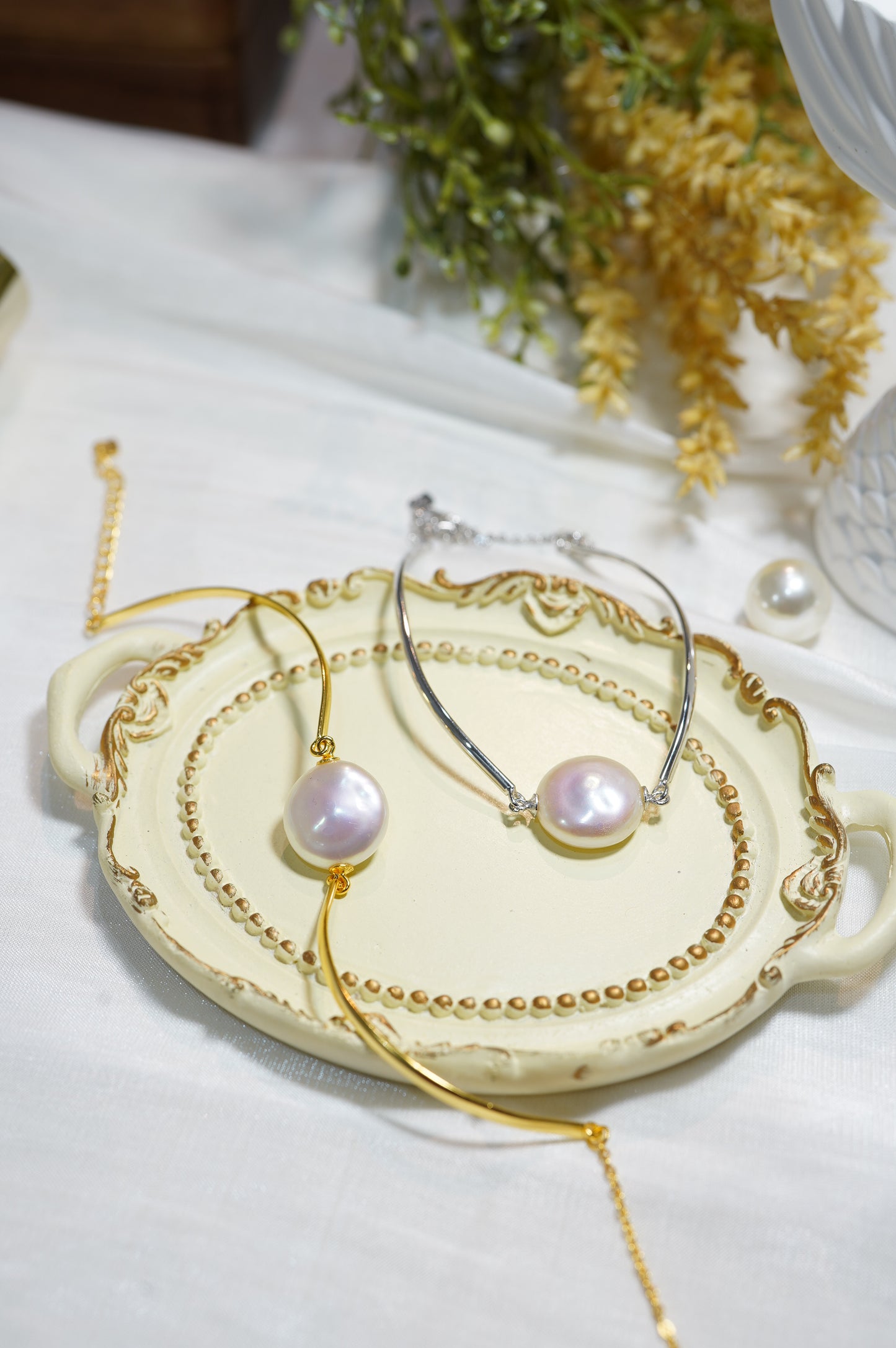 Press Button Freshwater Pearl Bracelet