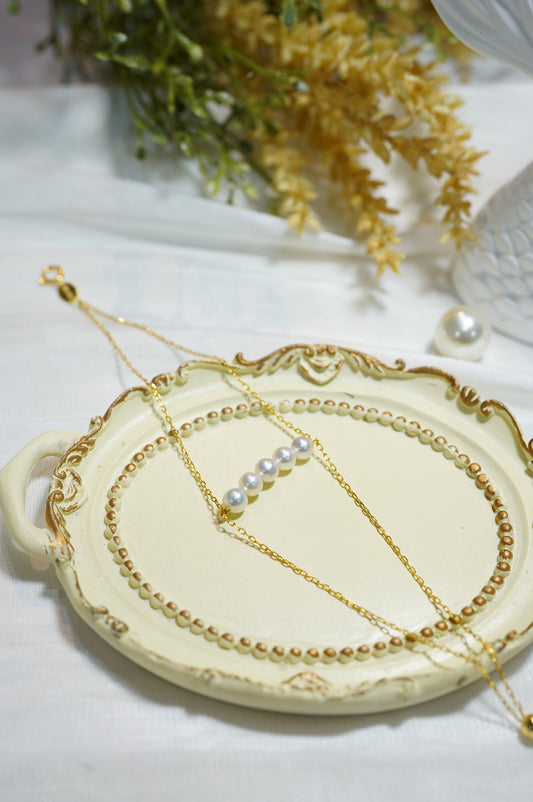 'Double Five' Freshwater Pearls Bracelet