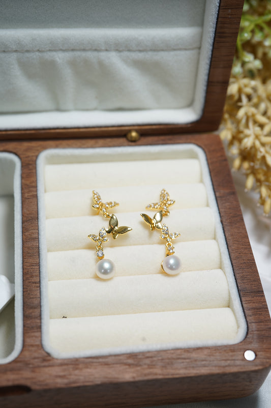 Butterfly Freshwater Drop Earrings