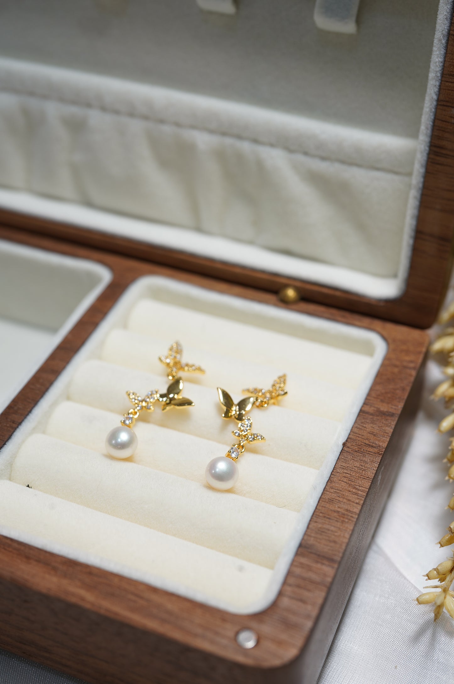 Butterfly Freshwater Drop Earrings