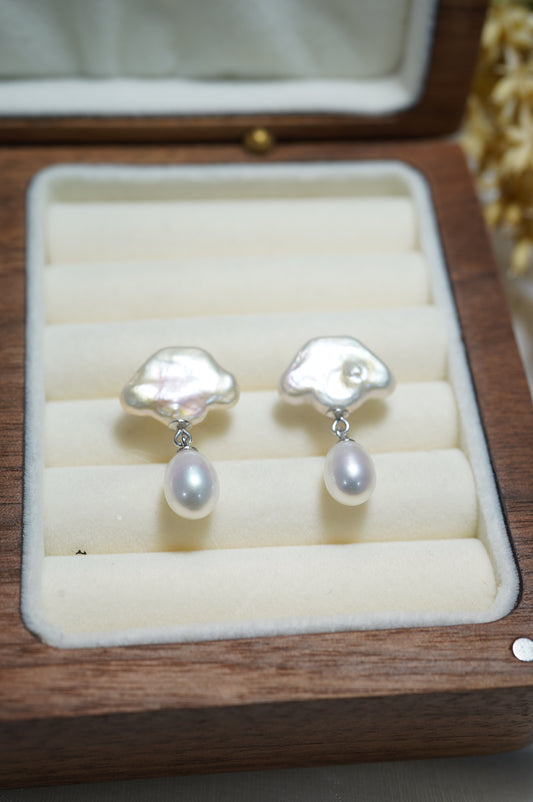 About to Rain Freshwater Pearl Earrings