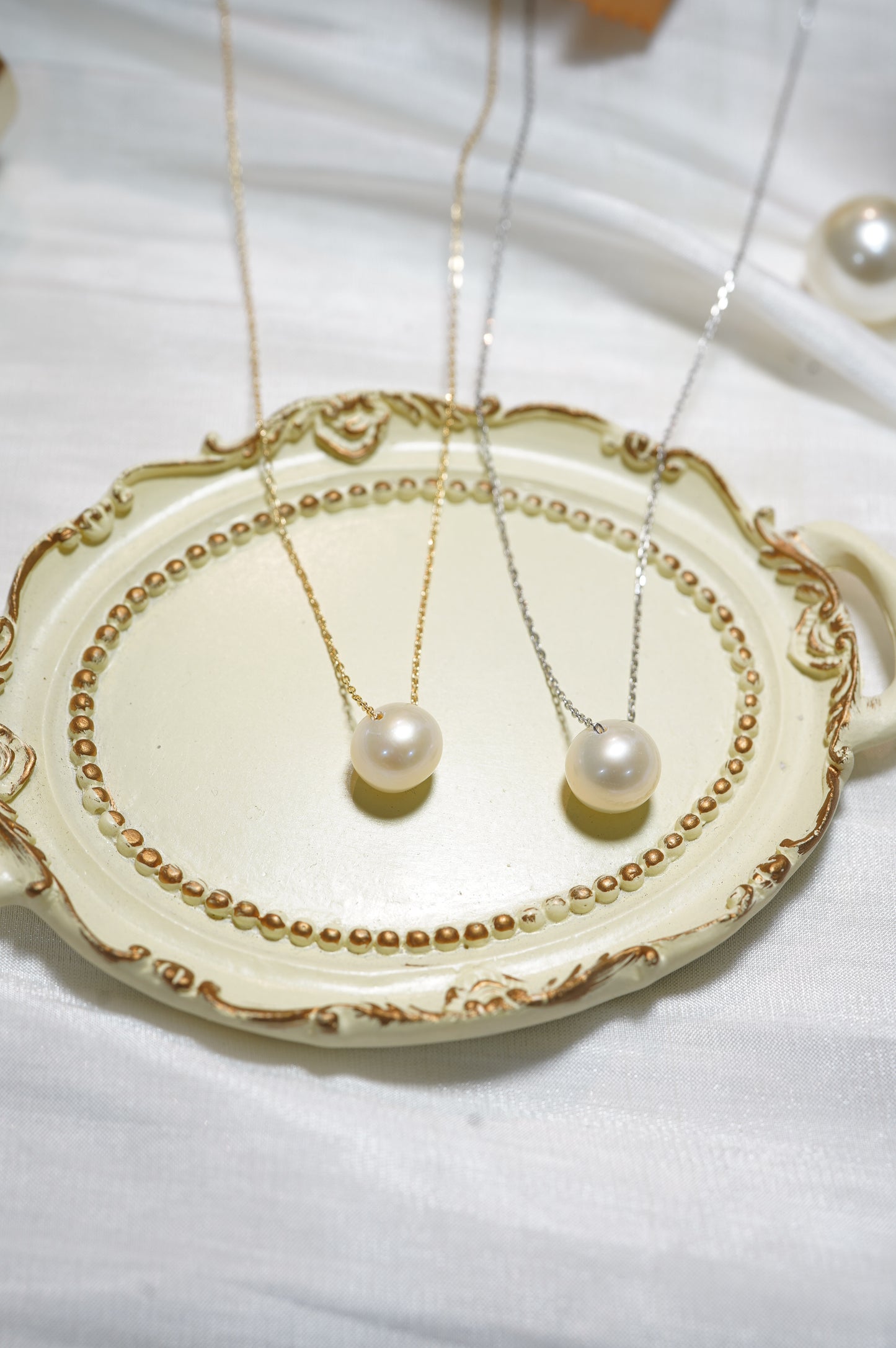 Basic Round Freshwater Pearl Necklace (L)