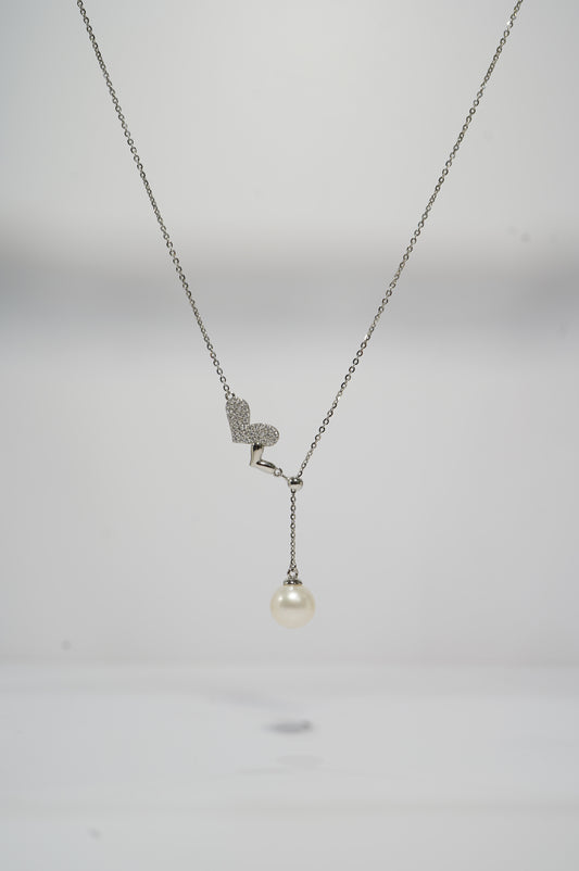 'Adjustable Hearts' Freshwater Pearl Necklace