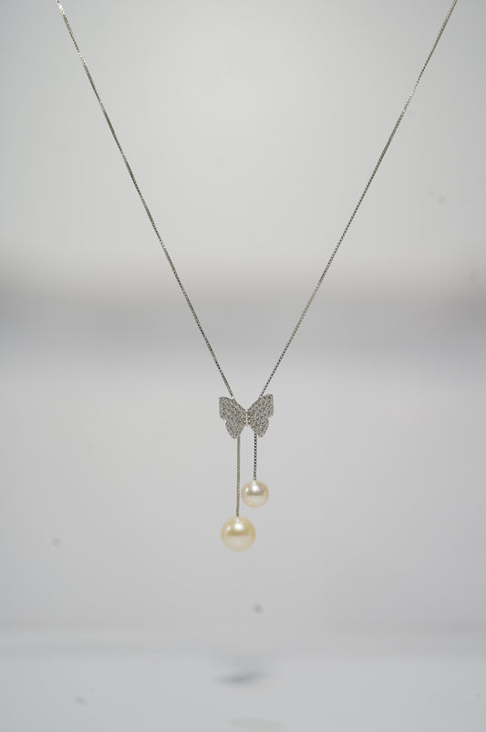 'Adjustable Bow' Freshwater Necklace