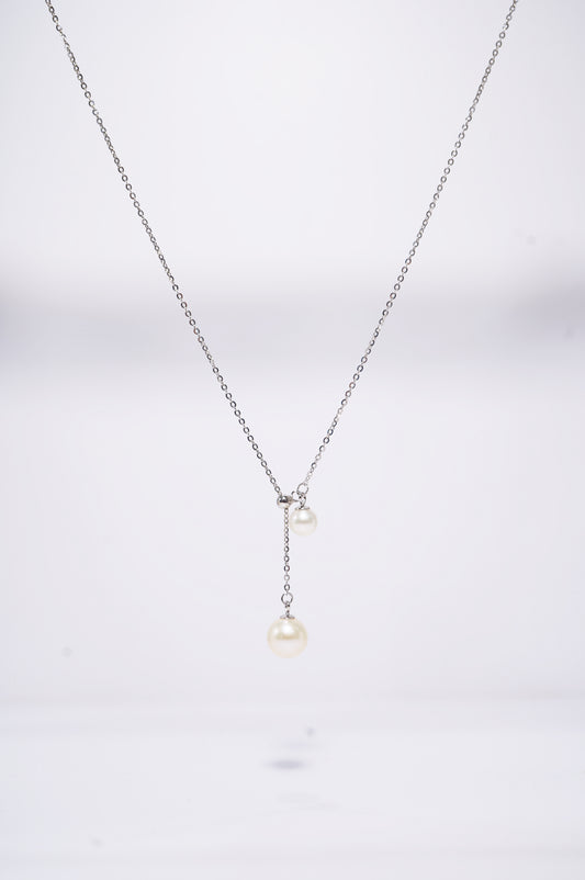 Double Bell Round Freshwater Necklace