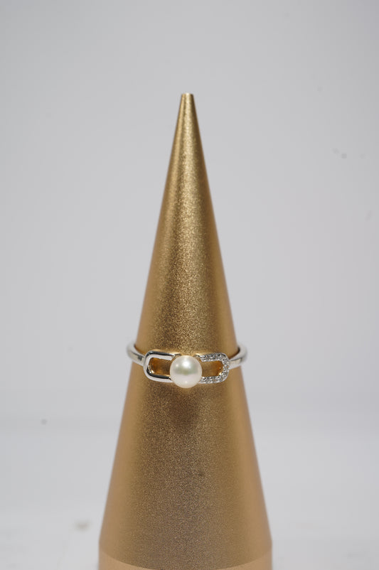 Infinity Freshwater Pearl Ring