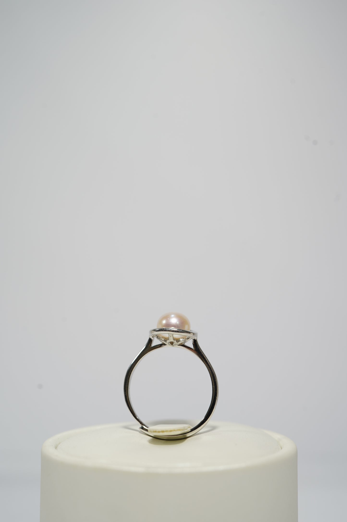 ‘Square' Bun Freshwater Pearl Ring