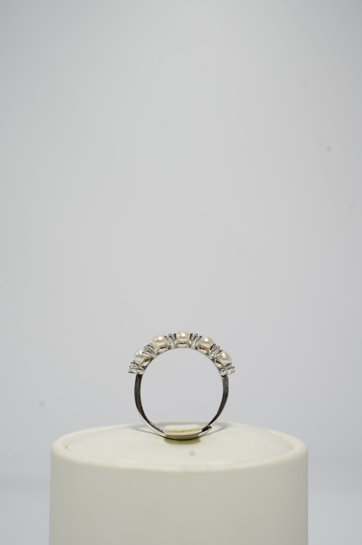 ‘Wreath' Bun Freshwater Pearl Ring