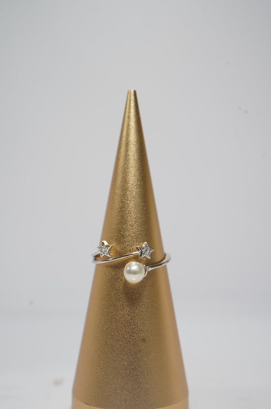 ‘Meteor' Round Freshwater Pearl Ring