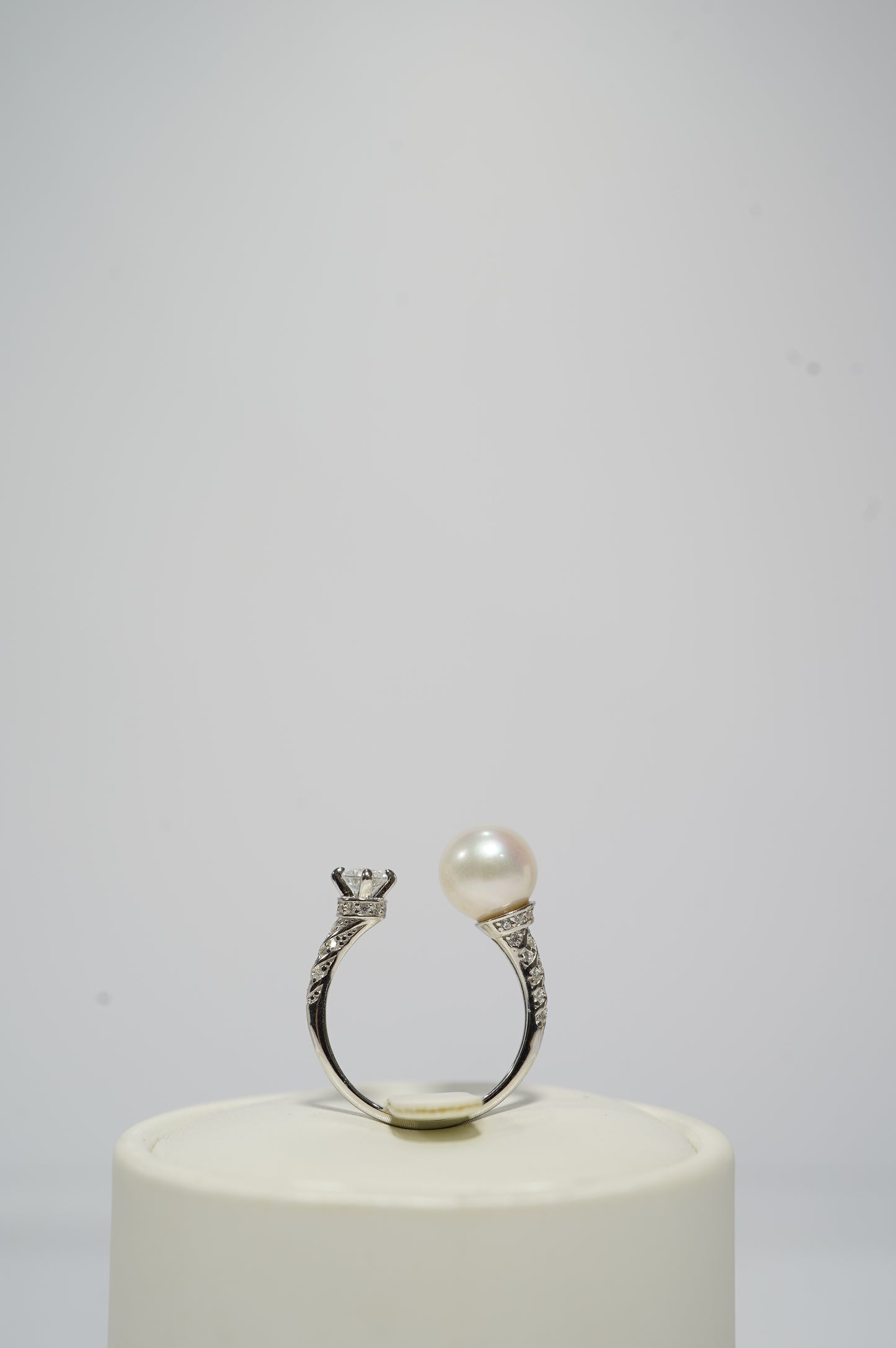 Torchlight Diamond Freshwater Pearl Ring