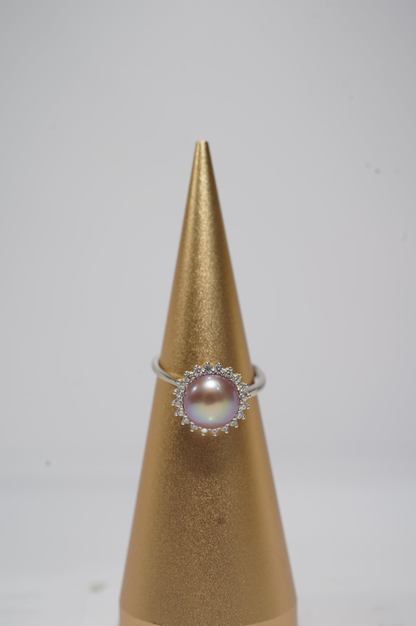 ‘Sunflower' Bun Freshwater Pearl Ring