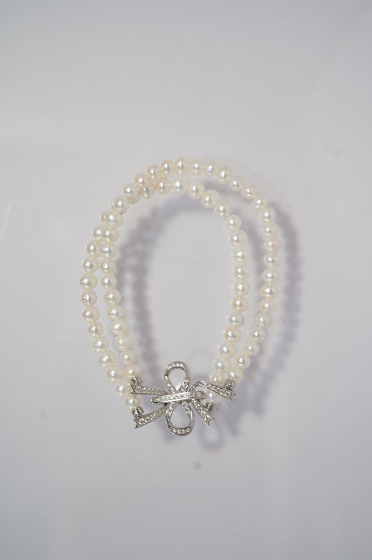 'Double Bow' Freshwater Pearls Bracelet
