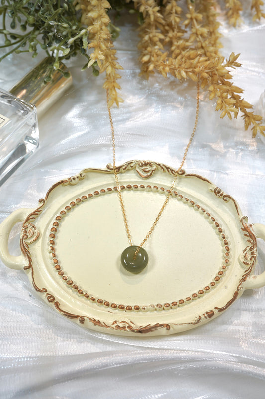 Donut Jade Necklace