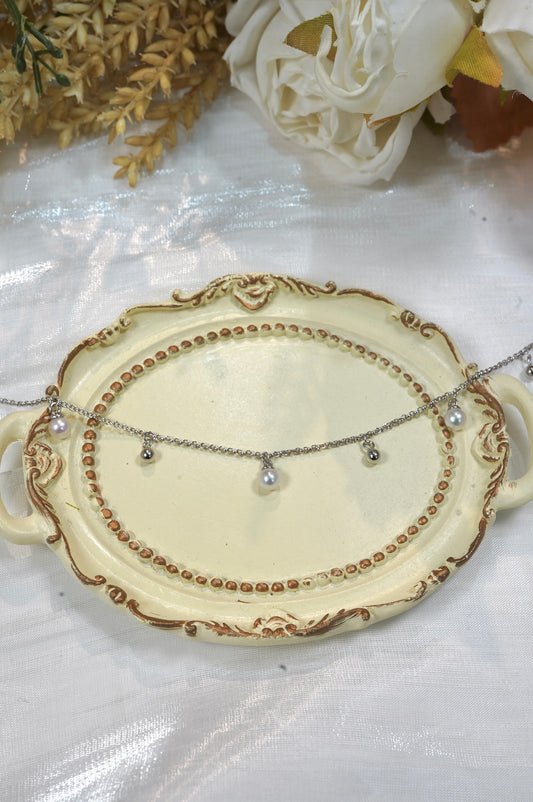 String Lights with Ball Freshwater Pearl Necklace