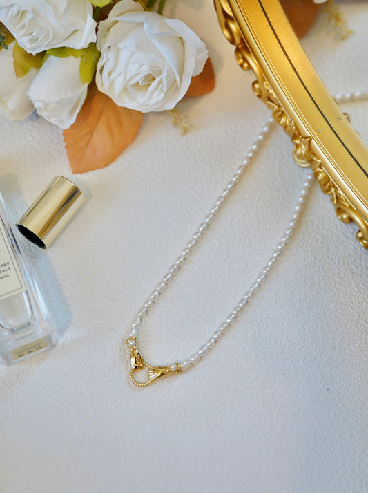 'Hold On' Freshwater Keshi Pearls Full Strand Necklace