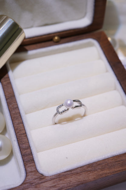 Infinity Freshwater Pearl Ring