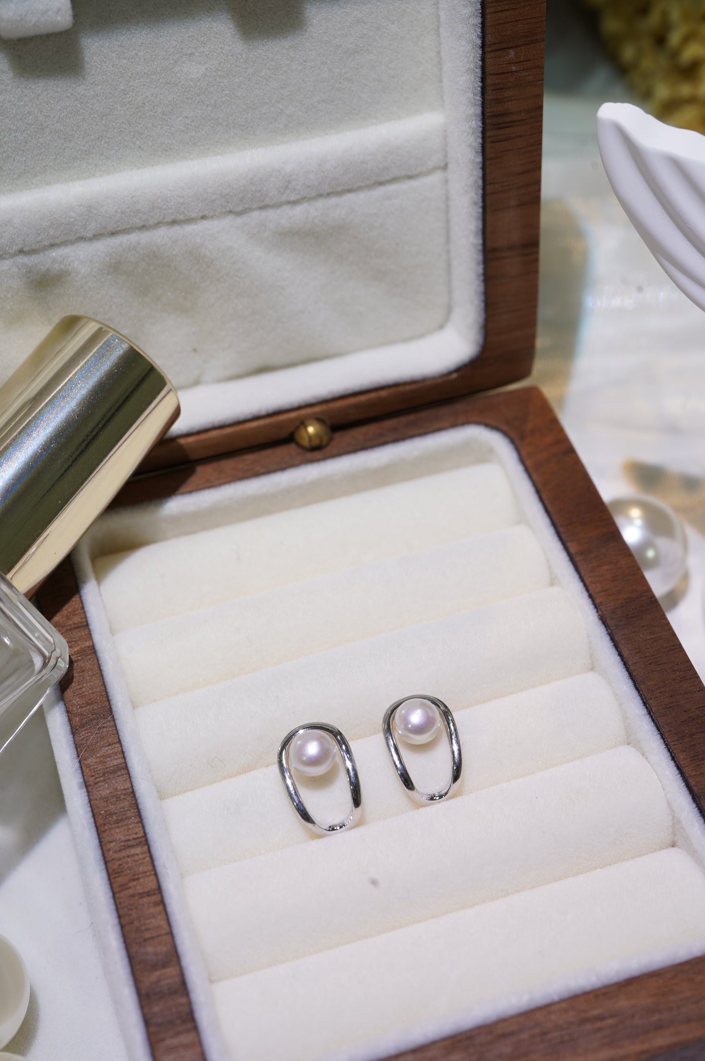 Mini Slippers Freshwater Pearl Earrings