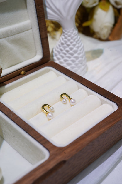Mini Music Notes Freshwater Pearl Earrings