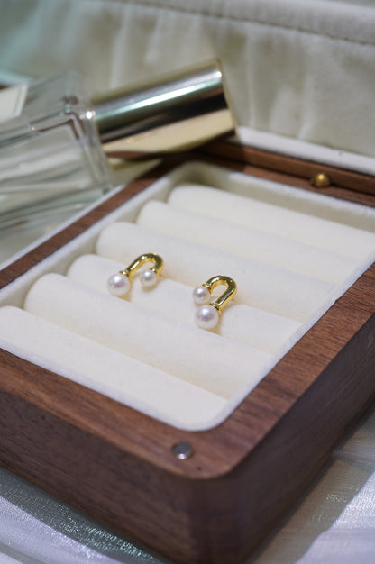 Mini Music Notes Freshwater Pearl Earrings