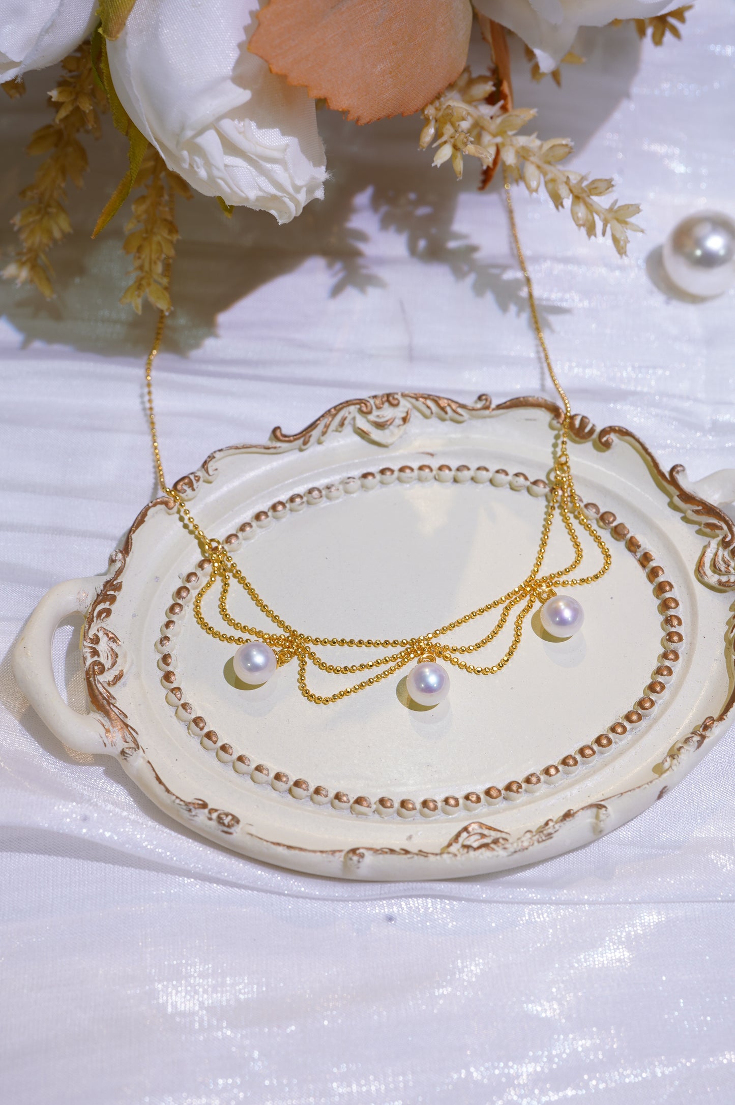 Ocean Wave Freshwater Pearl Necklace