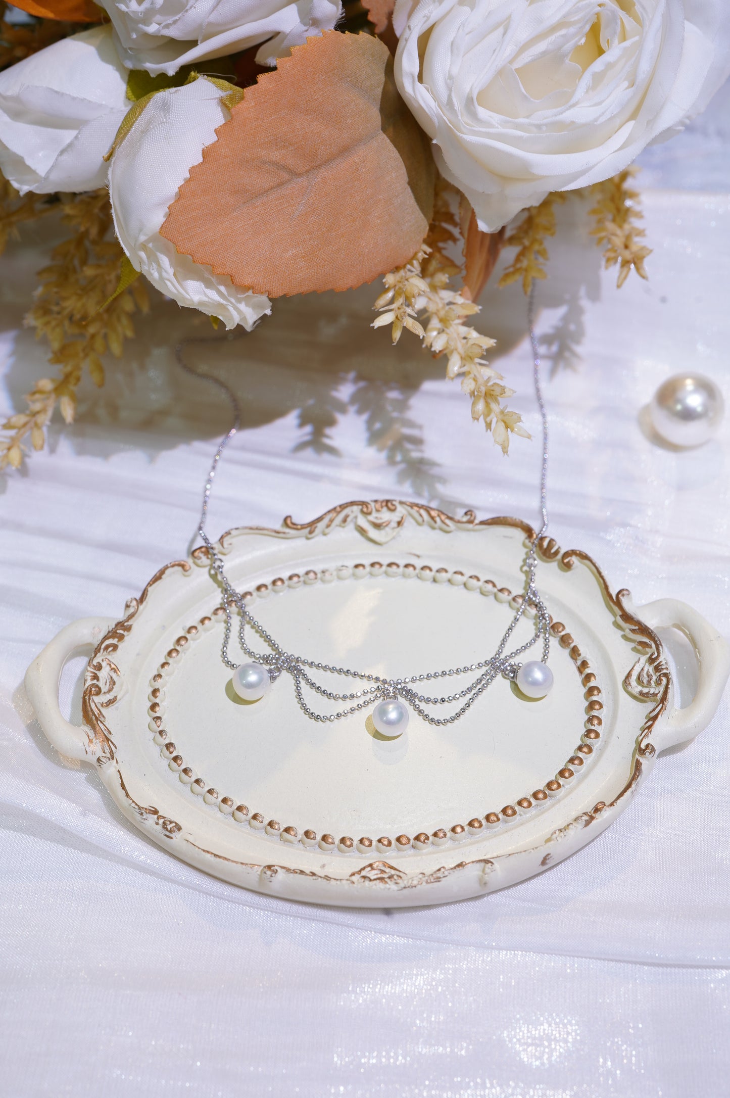 Ocean Wave Freshwater Pearl Necklace
