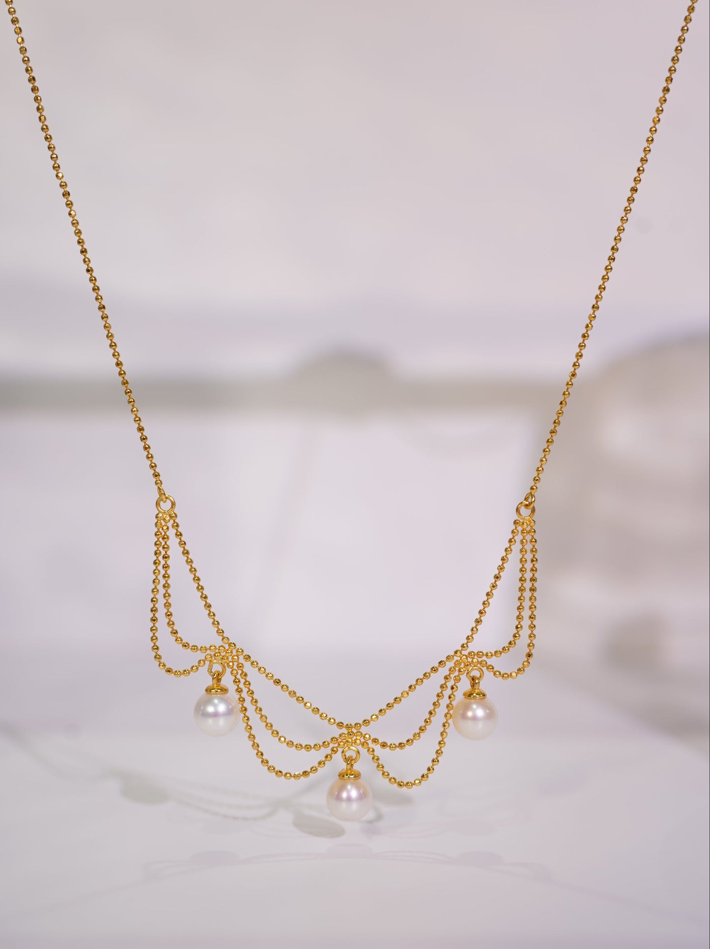 Ocean Wave Freshwater Pearl Necklace