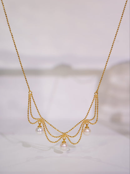 Ocean Wave Freshwater Pearl Necklace