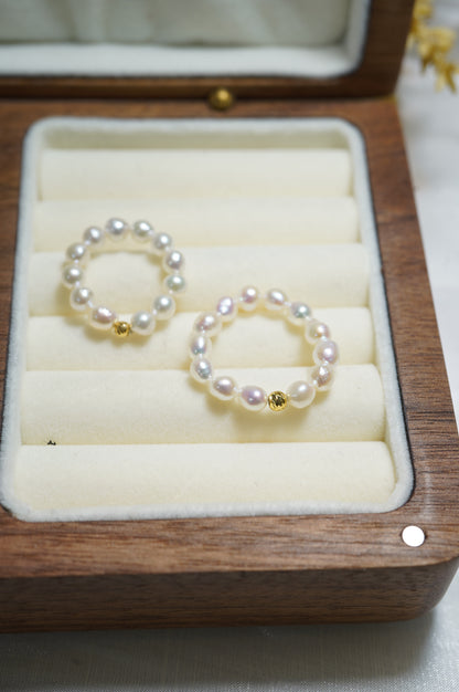 ‘Baby' Rice Freshwater Pearl Ring