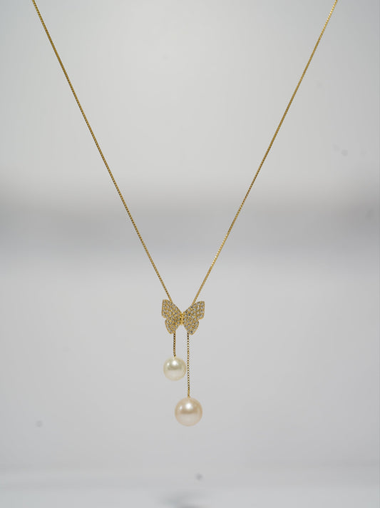 'Adjustable Bow' Freshwater Necklace
