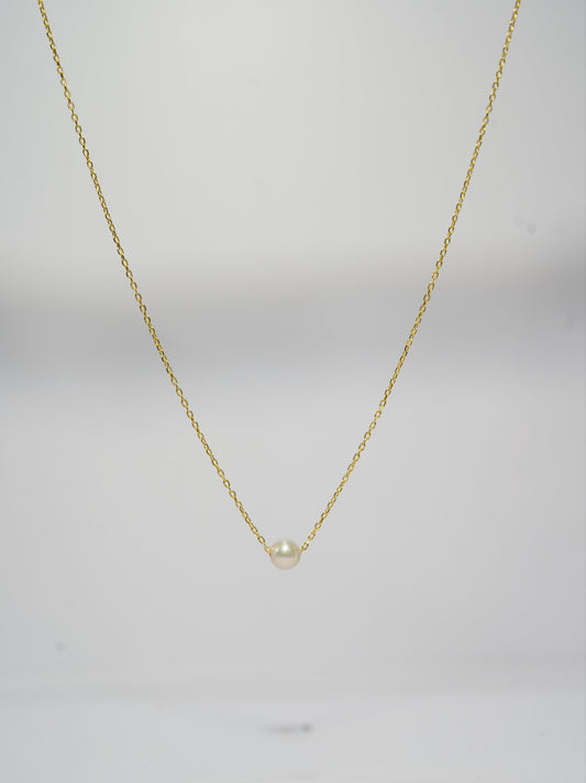 Basic Round Freshwater Pearl Necklace (S)