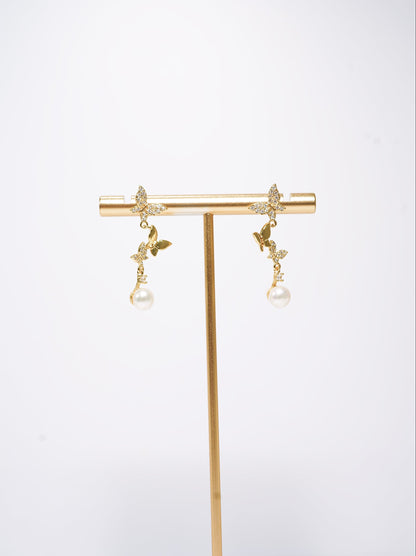 Butterfly Freshwater Drop Earrings
