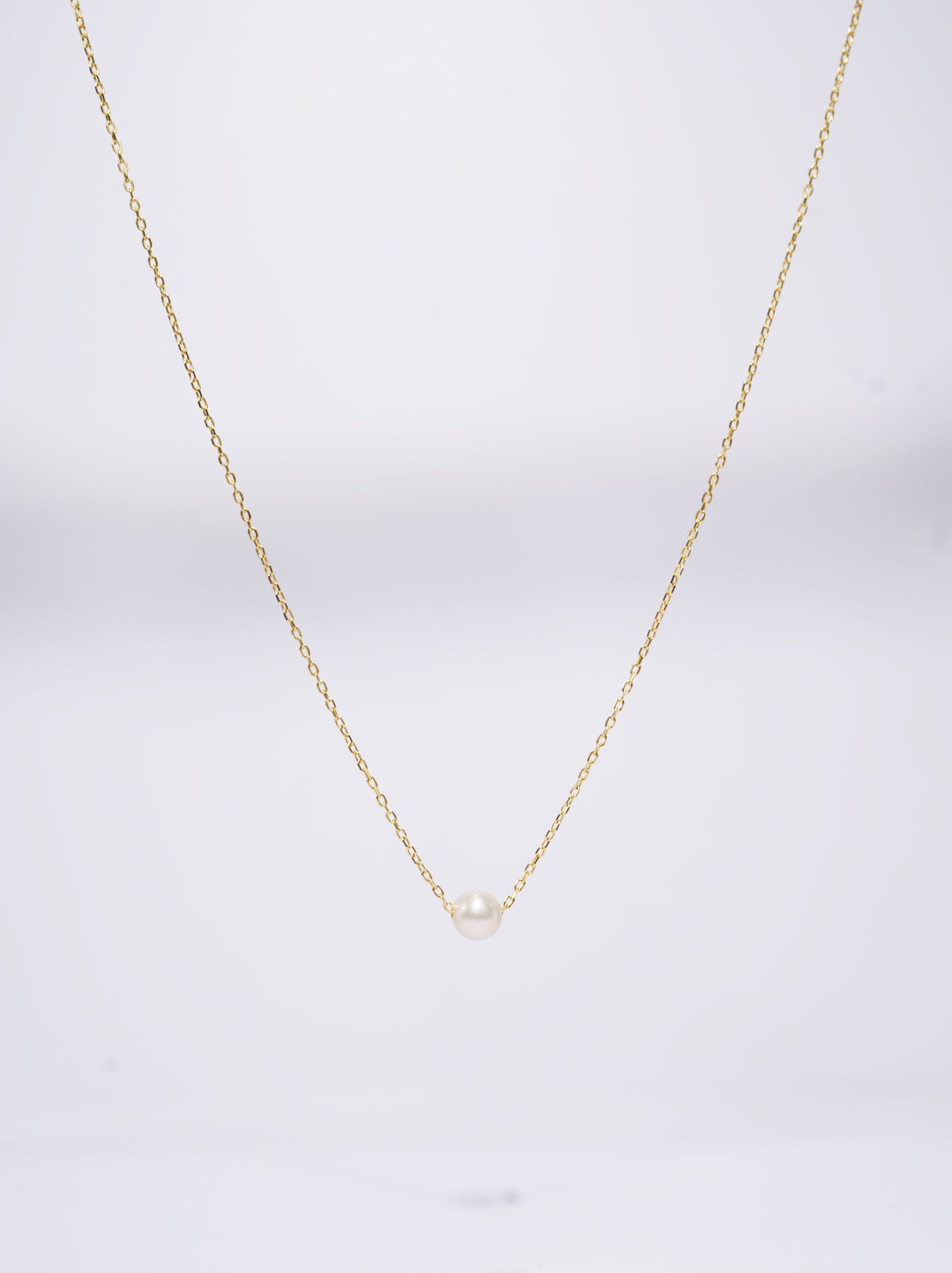 Basic Round Freshwater Pearl Necklace (S)