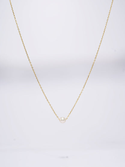 Basic Round Freshwater Pearl Necklace (S)