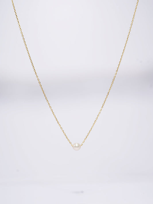 Basic Round Freshwater Pearl Necklace (S)